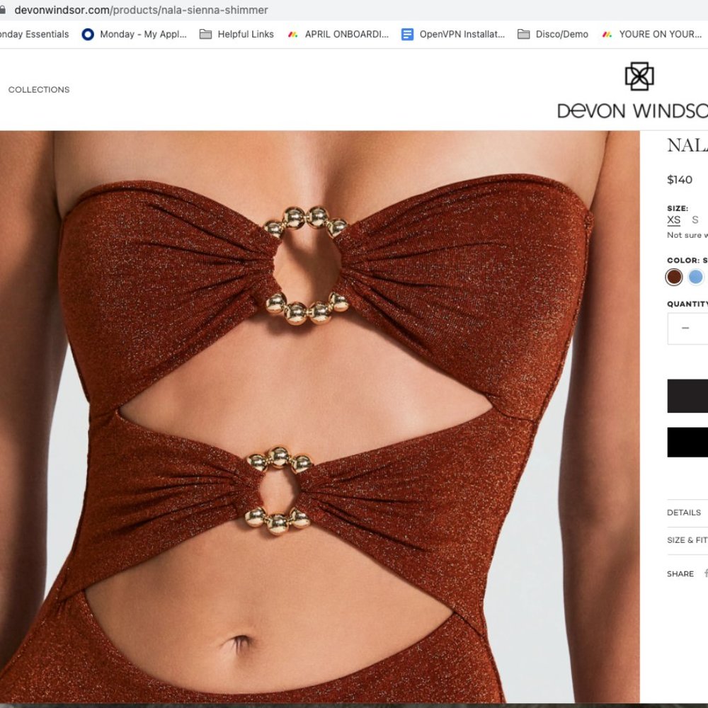 Brand New Devon Windsor Full Piece Bathing Suit